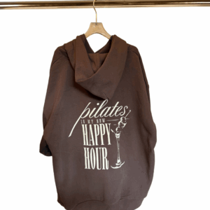 Pilates is My New Happy Hour Brown Sweatshirt