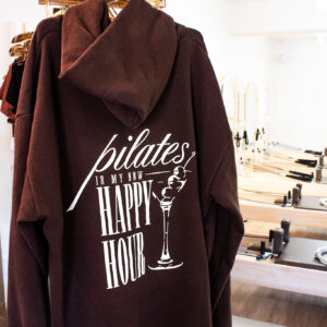 Pilates is My New Happy Hour Brown Sweatshirt 3