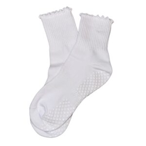 Solid Color Frill Grip Sock