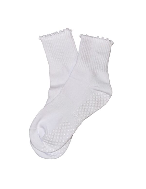 Solid Color Frill Grip Sock