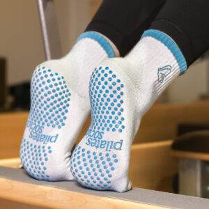 Blue-pair-of-Pilates-Socks